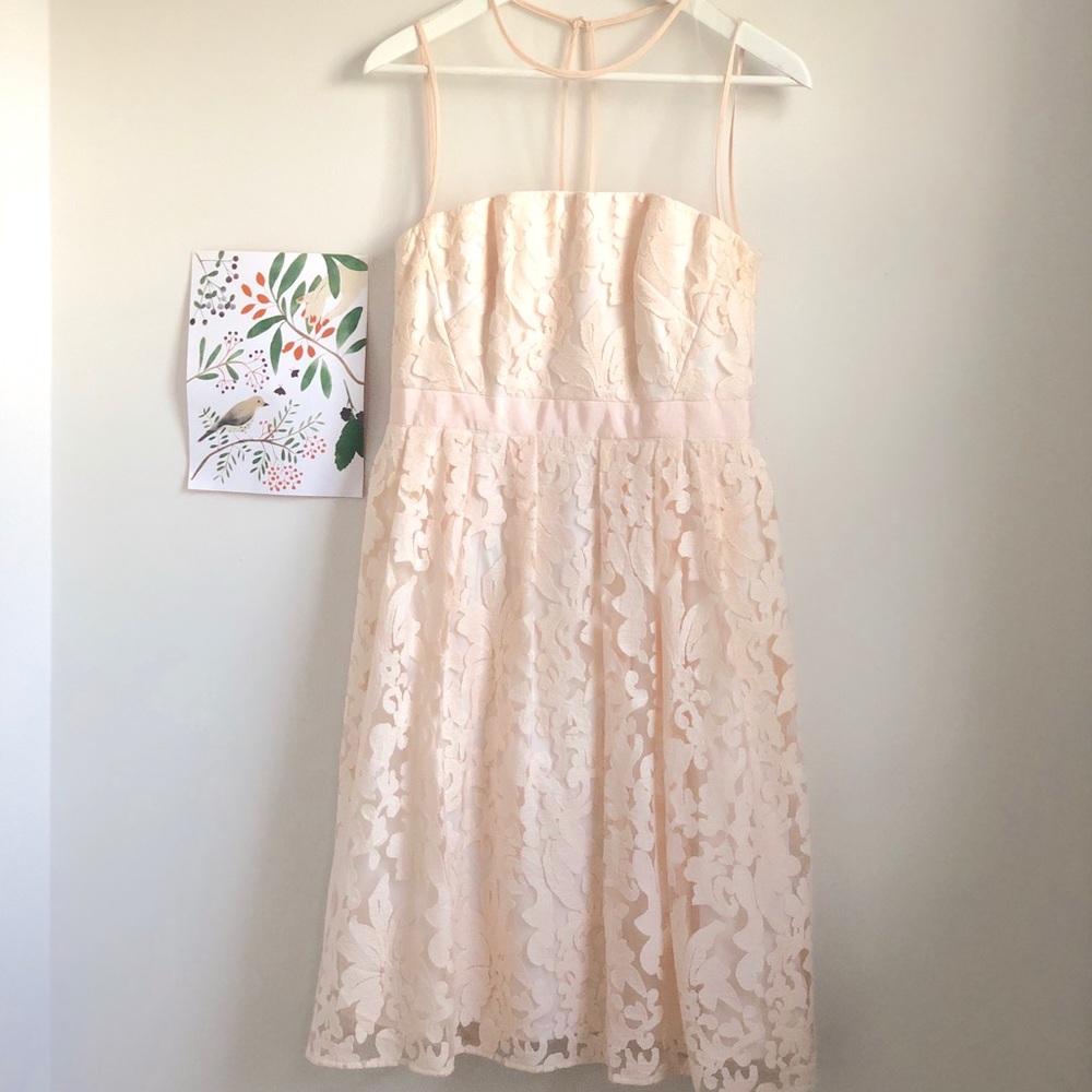 Light peach floral dress